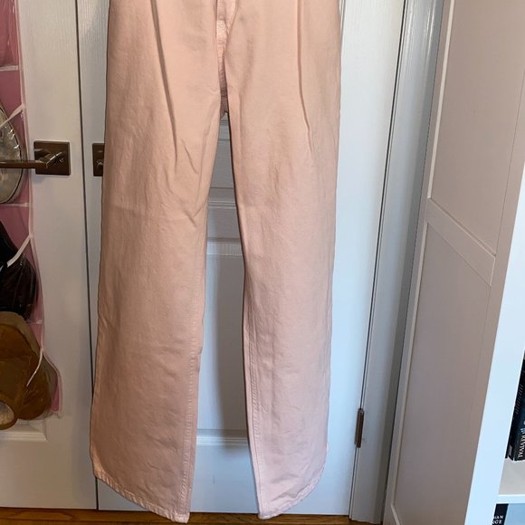Baby pink wide leg jeans - Picture 3 of 3